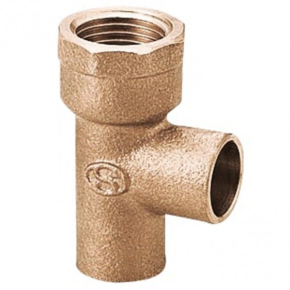 製作所 銅管チーズ Rp1/2×Φ22.22×Φ22.22 日本水道協会認証登録品