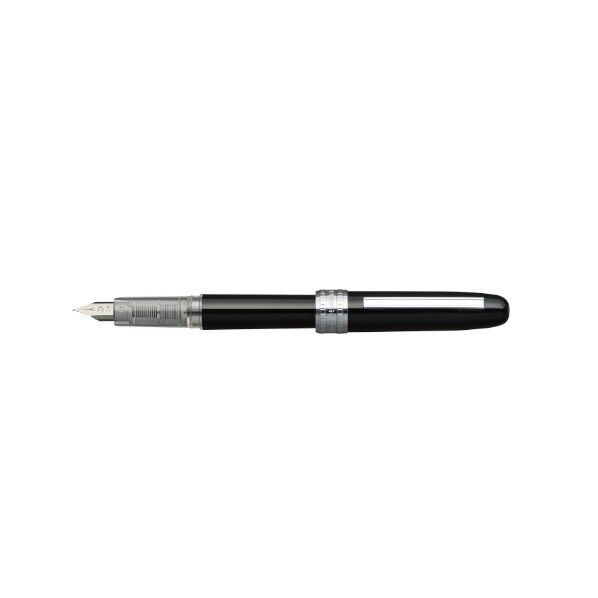 万年筆プレジールブラック 全長142.5mm 最大径15mm PGB-1000#1-3 1台