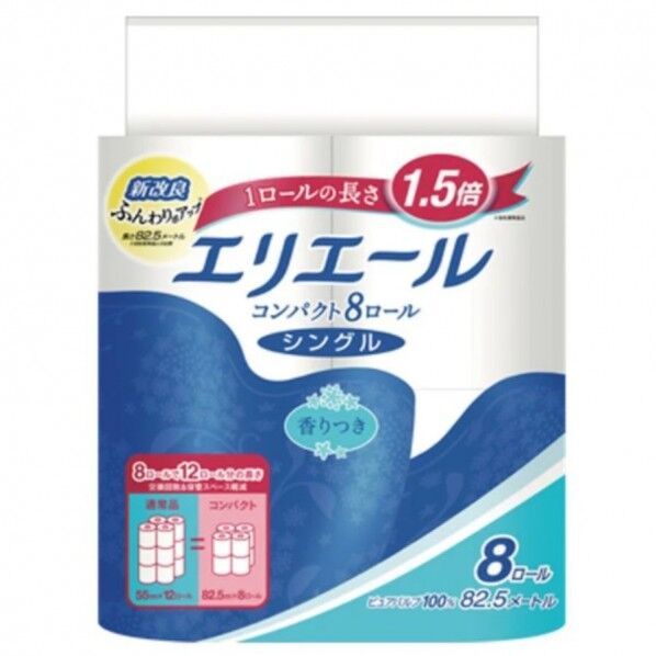 エリエールビジネスサポート トイレットティシュー コンパクト1P8R 823283 1点