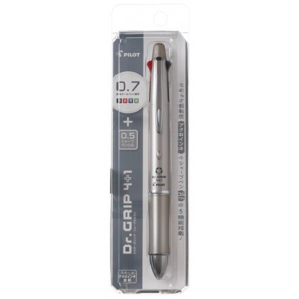 パイロットコーポレーション ドクターグリップ4+1 0.7細字+シャープ0.5mm パック入 シャンパンゴールド PBKHDF1SFNCG 1個