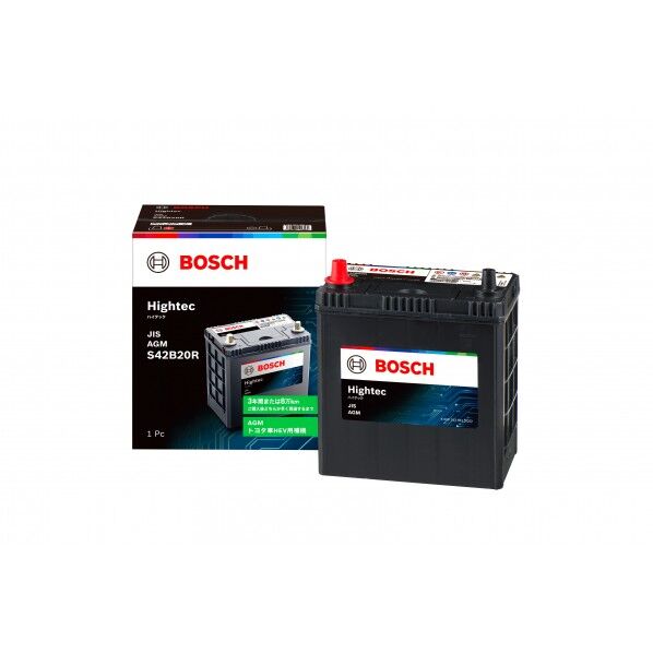 ボッシュ AGM バッテリー Hightec (mm 長さX幅X高さ_x000D_ 195X126X224 HT-S42B20R 1個