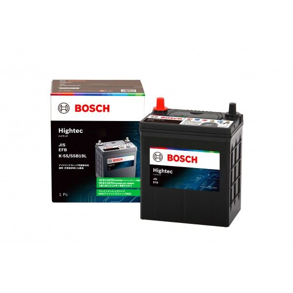 ボッシュ EFB バッテリー Hightec (mm 長さX幅X高さ_x000D_ 186X126X224 HT-K-55/55B19L 1個