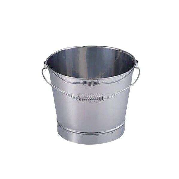 18-8溶接バケツ(バネ柄)