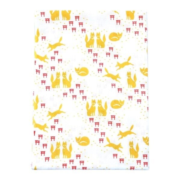 日本紐釦貿易 小紋手ぬぐい 狐と鳥居