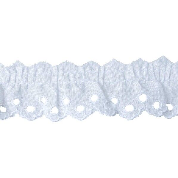 一井商店 綿レースフリル ドット柄