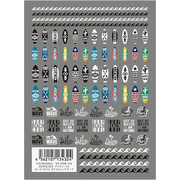 ツメキラ ネイルシール HIDEKAZUプロデュース4 ビーチスタイル カリフォルニアサーフ