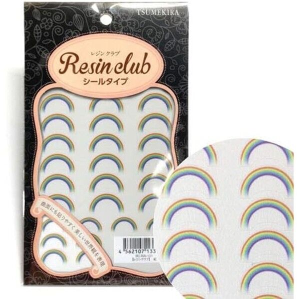 【レジンクラブ】 虹 【両面】 UVレジン用シールパーツ