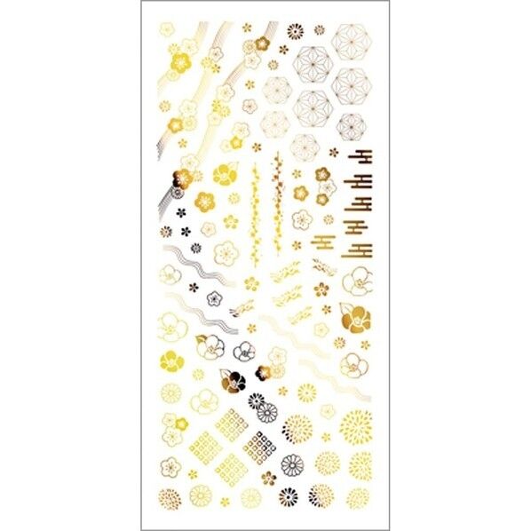 TSUMEKIRA(ツメキラ) ネイルシール 箔和柄 ゴールド マルチカラー
