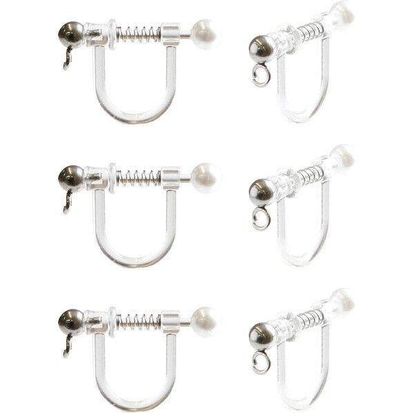 日本紐釦貿易 カン付きバネ式樹脂イヤリング