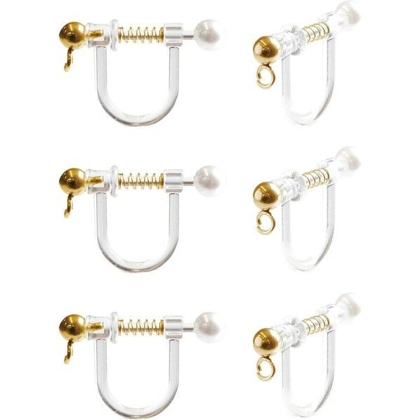 日本紐釦貿易 カン付きバネ式樹脂イヤリング