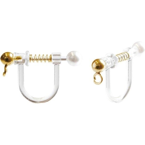 日本紐釦貿易 カン付きバネ式樹脂イヤリング