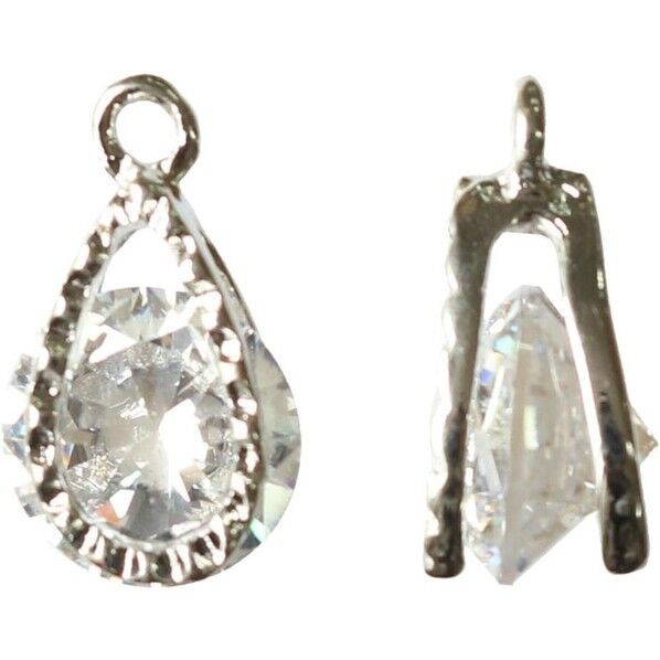 日本紐釦貿易 ジュエリークリップチャーム しずく型