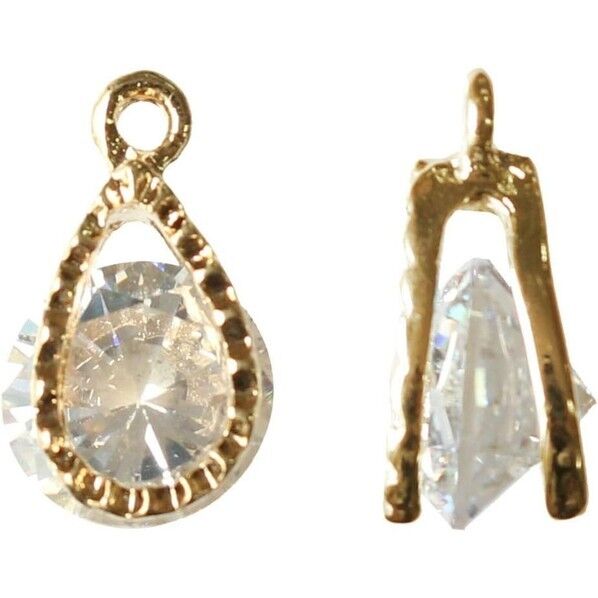 日本紐釦貿易 ジュエリークリップチャーム しずく型