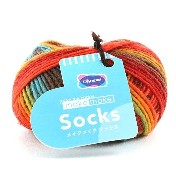 オリムパス製絲 メイクメイク ソックス 毛糸 合太 col.914 マルチカラー系