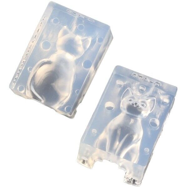 亀島商店 アニマル レジンクラフト用 ソフトモールド 猫Cタイプ Lサイズ