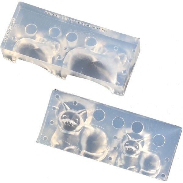 亀島商店 アニマル レジンクラフト用 ソフトモールド 猫Aタイプ M・Sサイズ