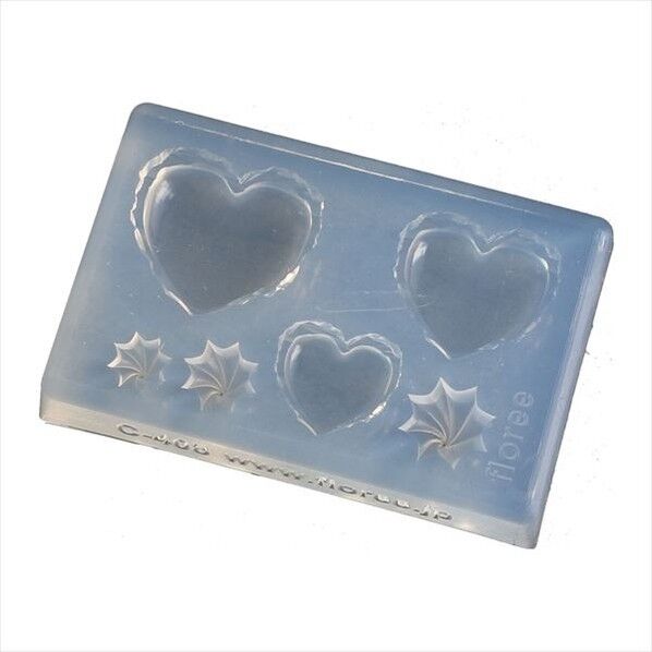 亀島商店 スイーツ レジンクラフト用 ソフトモールド ぷっくりマカロンハートL