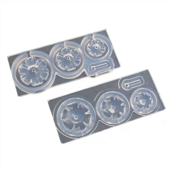 亀島商店 レジンクラフト用 ソフトモールド フラワー立体型A 花芯型付き