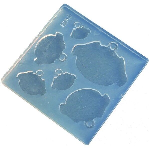 亀島商店 アニマル レジンクラフト用 ソフトモールド レジン皿 犬の顔型