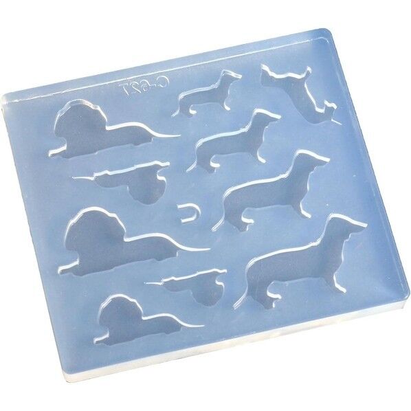 亀島商店 レジンクラフト用 ソフトモールド ダックスフンドシルエット