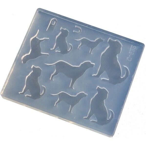 亀島商店 アニマル レジンクラフト用 ソフトモールド ラブラドールシルエット 取り付けリング付き