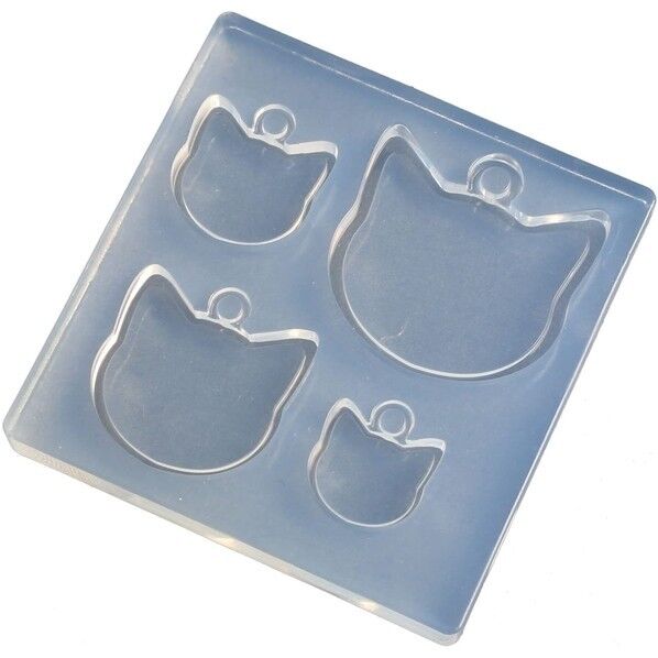 亀島商店 アニマル レジンクラフト用 ソフトモールド ミール皿 ネコ型