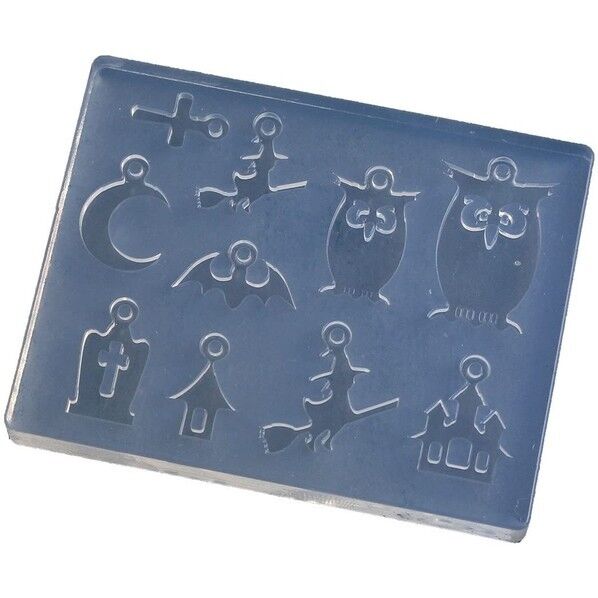 亀島商店 ハロウィン レジンクラフト用 ソフトモールド ハロウィンバラエティパーツ A