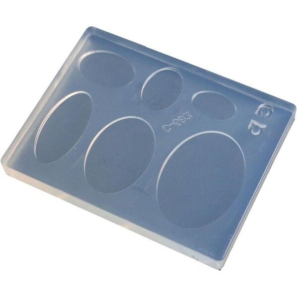 亀島商店 レジンクラフト用 ソフトモールド オーバルドーム専用ふた型 取り付けリング付き