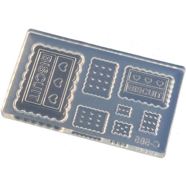 亀島商店 スイーツ レジンクラフト用 ソフトモールド ビスケット 角