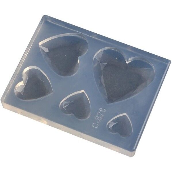 亀島商店 ビジュー レジンクラフト用 ソフトモールド ハートシェイプ