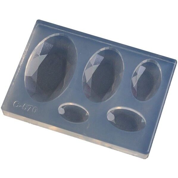 亀島商店 ビジュー レジンクラフト用 ソフトモールド オーバル