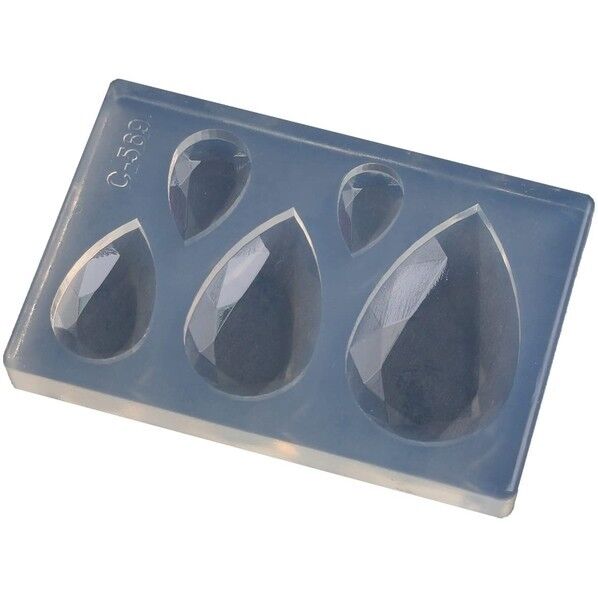 亀島商店 ビジュー レジンクラフト用 ソフトモールド ペアシェイプ