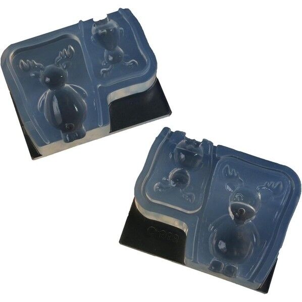 亀島商店 クリスマス レジンクラフト用 ソフトモールド トナカイ立体型