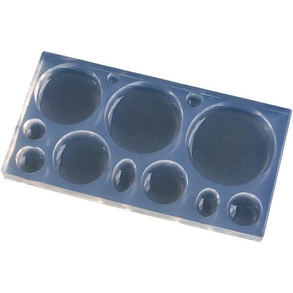 亀島商店 パーツ レジンクラフト用 ソフトモールド 丸フラット シリコン製