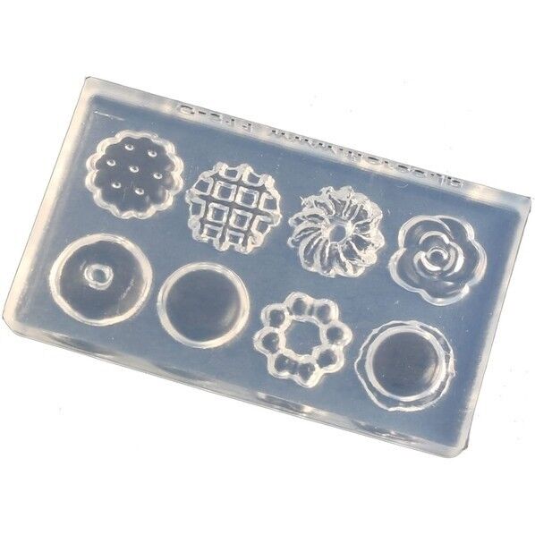 亀島商店 ボタン レジンクラフト用 ソフトモールド ボタンステッカー型抜き iPhone/iPad用