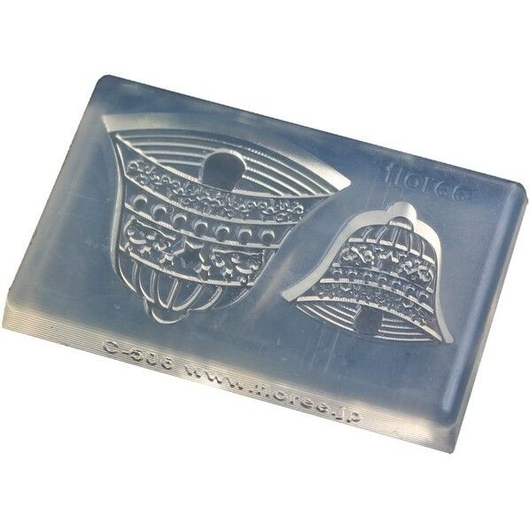 亀島商店 クリスマス レジンクラフト用 ソフトモールド ベルプレートLL