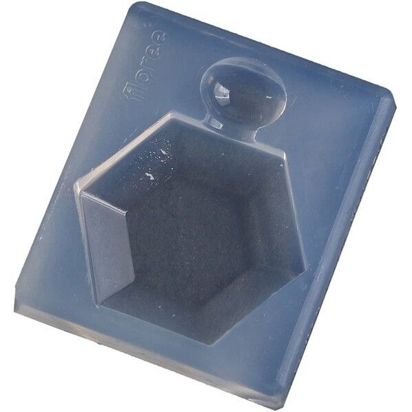 亀島商店 パフューム レジンクラフト用 ソフトモールド 香水ボトル 六角半面型