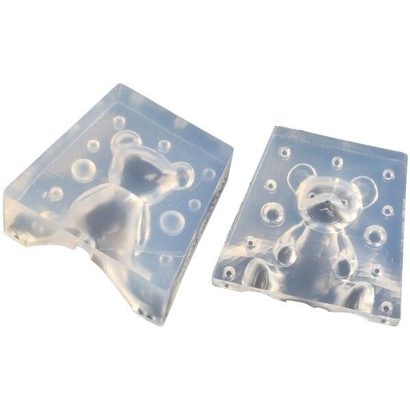 亀島商店 アニマル レジンクラフト用 ソフトモールド 立体くまちゃんL