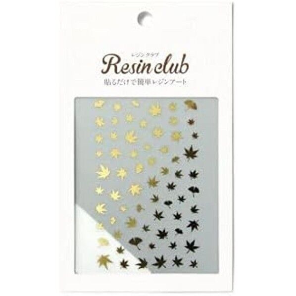 レジンクラブ UVレジン用シールパーツ 紅葉 ゴールド