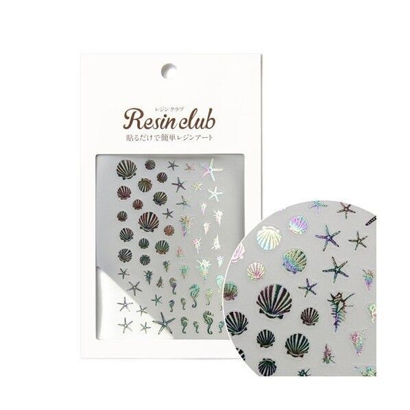 イングカワモト【レジンクラブ】 レジン シール シェルメタリックレインボー 両面