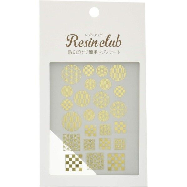 【レジンクラブ】 伝統和柄 ゴールド UVレジン用シールパーツ