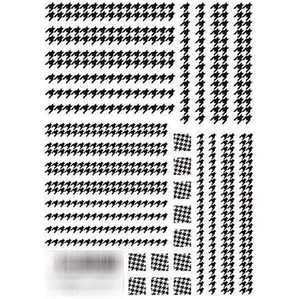 TSUMEKIRA(ツメキラ) ネイルシール 千鳥格子 ver.2 ブラック マルチカラー