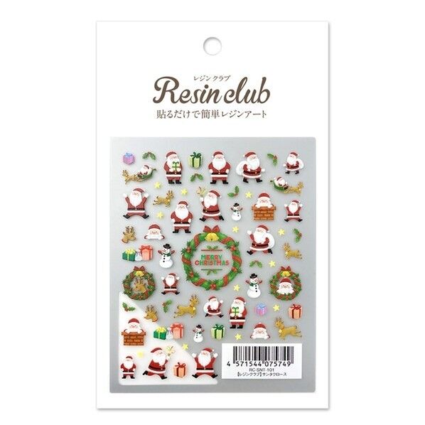 イングカワモト 【レジンクラブ】 レジン用シール サンタクロース