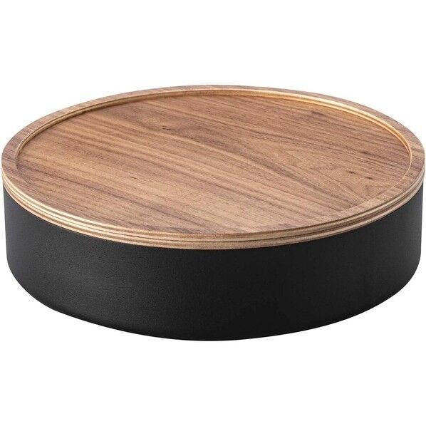 蓋付き収納ケース リン ラウンド ブラウン