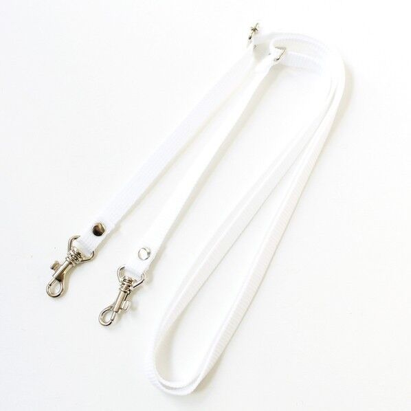 ジャスミン テープショルダー 金具シルバー 全長約80cm~最大約130cm 白 S1140-S-W 1本