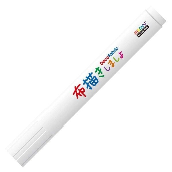 マービー Deco Fabric 布描きしましょIII 中字 No.0 長さ141×幅17×高さ17mm ホワイト MV223-0 1本