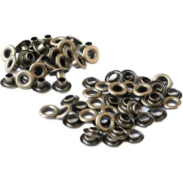 両面ハトメ #200 穴4mm 200組 アンティークゴールド