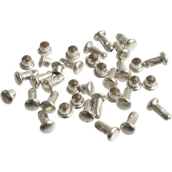 両面カシメ ミニ3.5mm×6mm 20個 シルバー