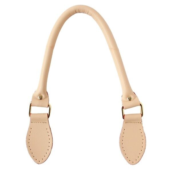 最高級ヌメ革ハンドル 約40cm 2本1組 ベージュ