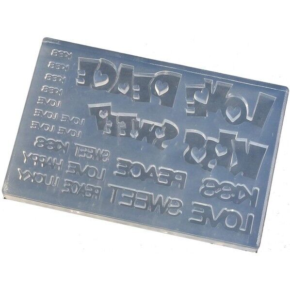 亀島商店 ワード レジンクラフト用 ソフトモールド 文字抜き ラブリーワード